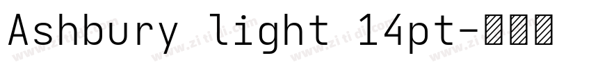 Ashbury light 14pt字体转换